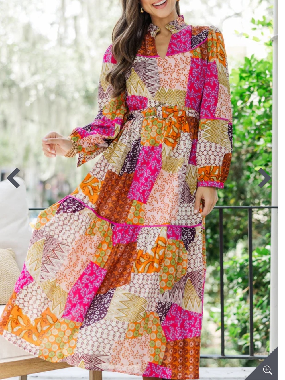 Fate: Happy For You Fuchsia Pink Patchwork Midi Dress